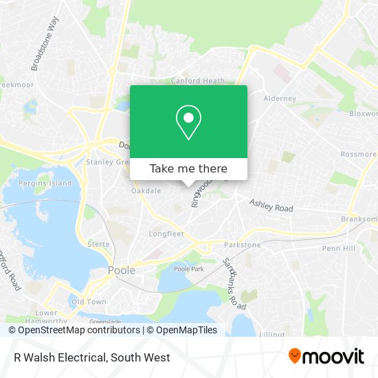 R Walsh Electrical map
