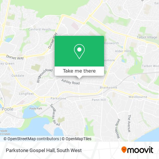 Parkstone Gospel Hall map