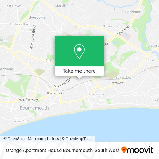 Orange Apartment House Bournemouth map