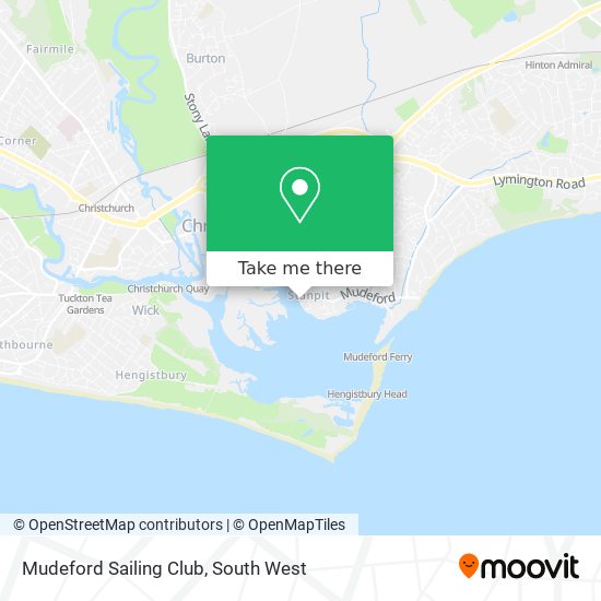 Mudeford Sailing Club map
