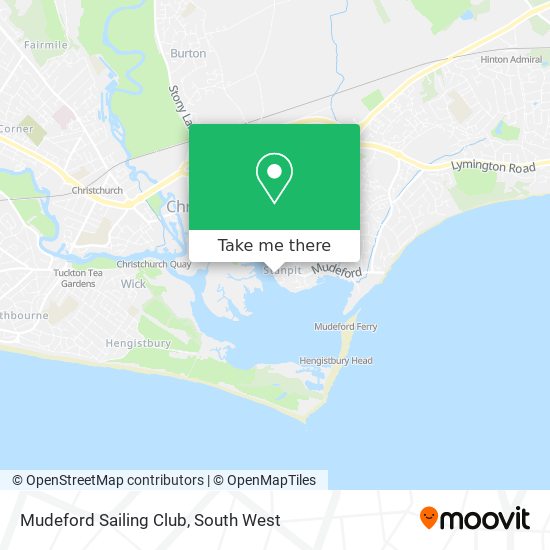 Mudeford Sailing Club map