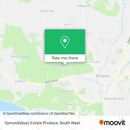 Symondsbury Estate Produce map