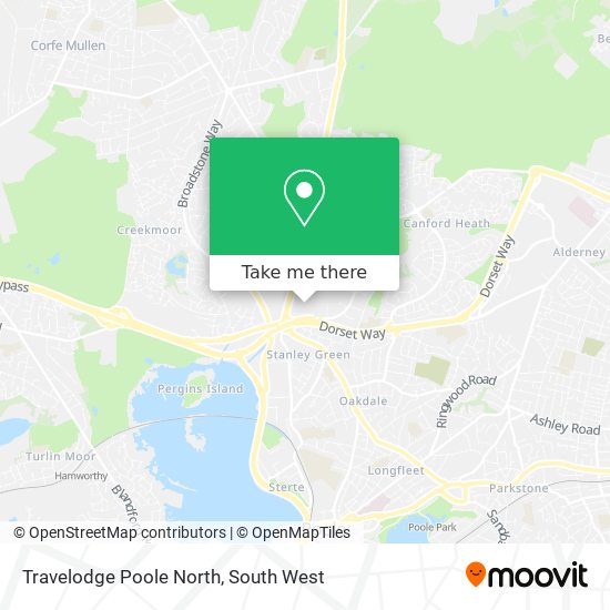 Travelodge Poole North map