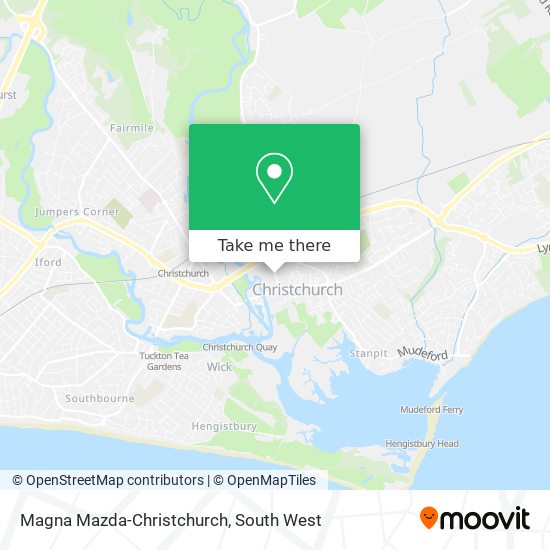 Magna Mazda-Christchurch map