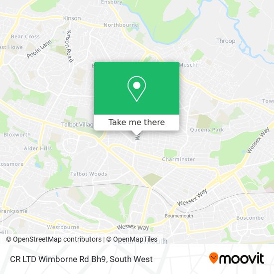 CR LTD Wimborne Rd Bh9 map