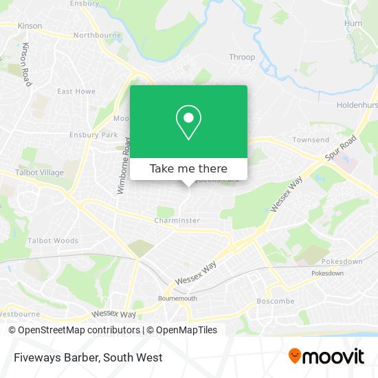Fiveways Barber map