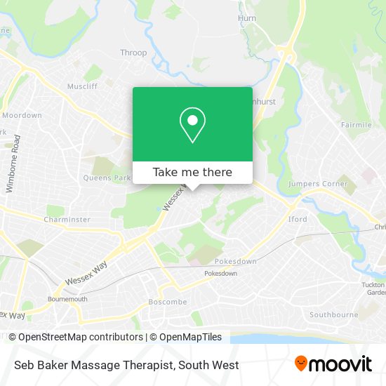 Seb Baker Massage Therapist map