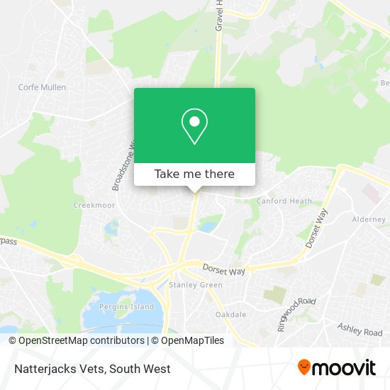 Natterjacks Vets map