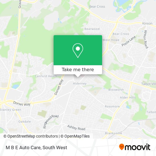 M B E Auto Care map