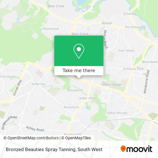 Bronzed Beauties Spray Tanning map