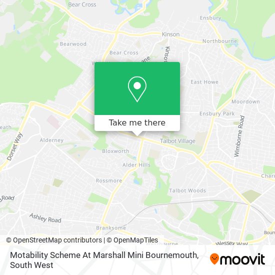 Motability Scheme At Marshall Mini Bournemouth map