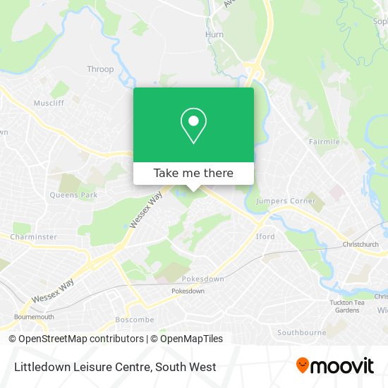 Littledown Leisure Centre map
