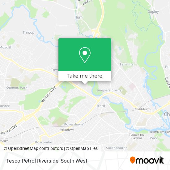 Tesco Petrol Riverside map