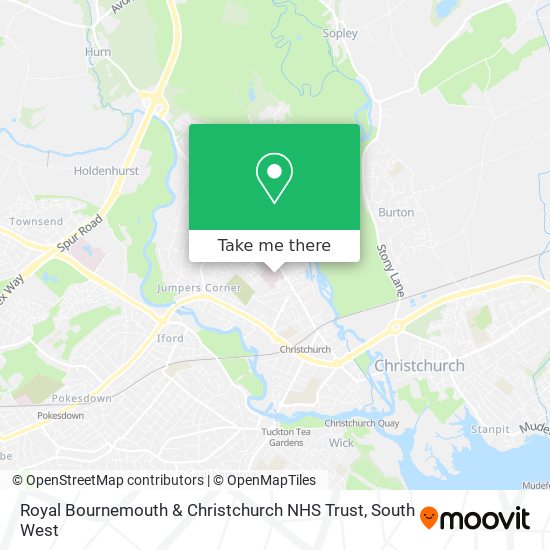 Royal Bournemouth & Christchurch NHS Trust map