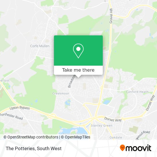 The Potteries map