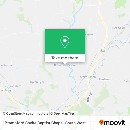 Brampford Speke Baptist Chapel map
