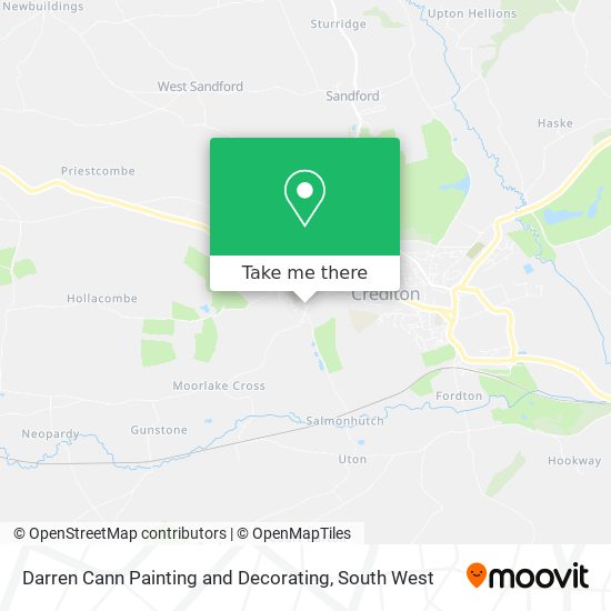 Darren Cann Painting and Decorating map