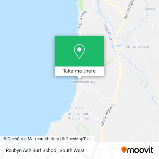 Reubyn Ash Surf School map