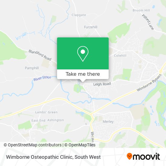 Wimborne Osteopathic Clinic map