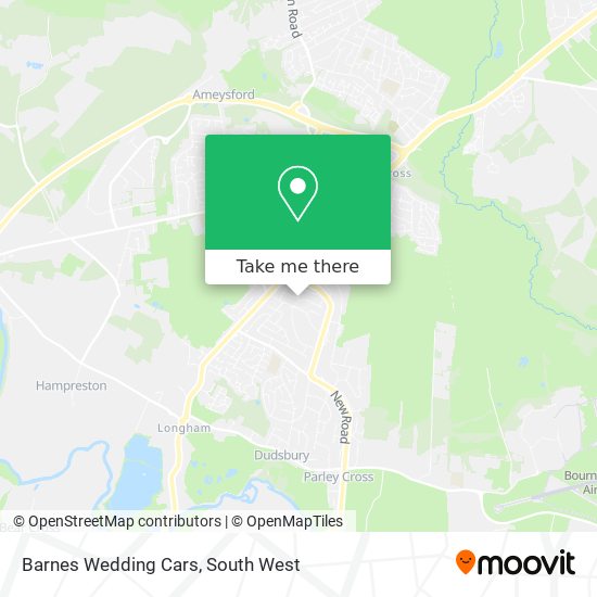 Barnes Wedding Cars map