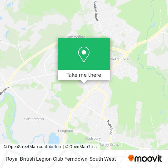 Royal British Legion Club Ferndown map