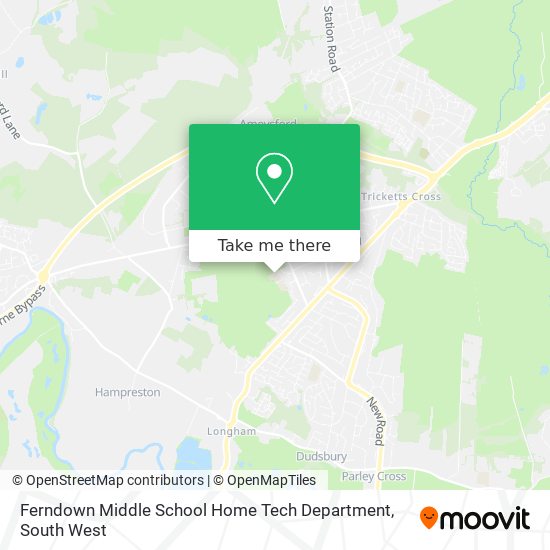 Ferndown Middle School Home Tech Department map