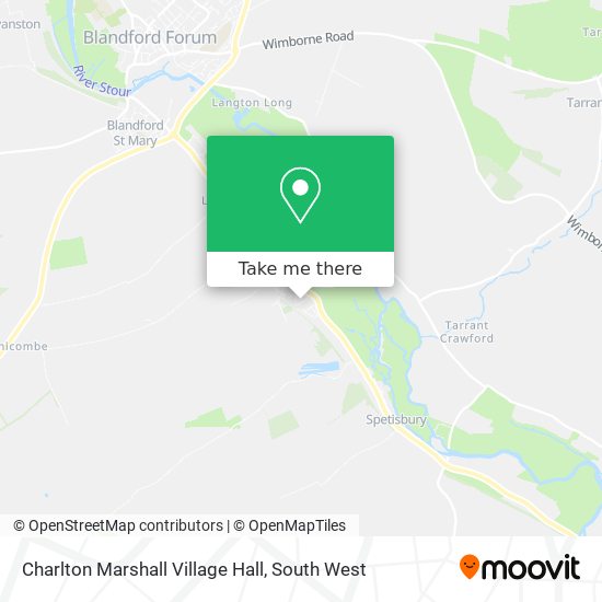 Charlton Marshall Village Hall map