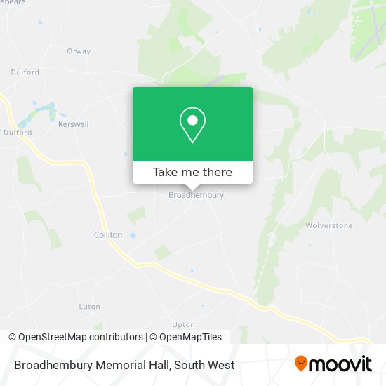 Broadhembury Memorial Hall map