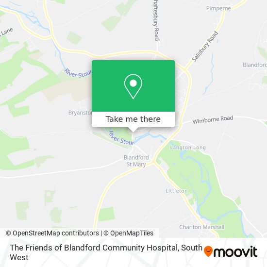 The Friends of Blandford Community Hospital map
