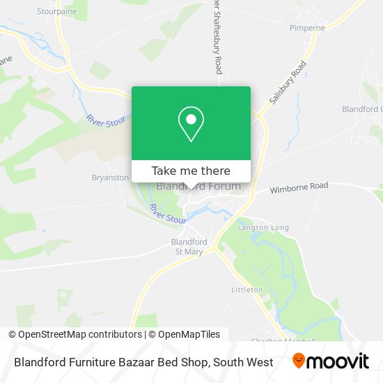 Blandford Furniture Bazaar Bed Shop map