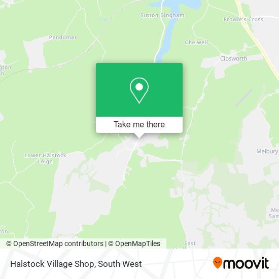Halstock Village Shop map