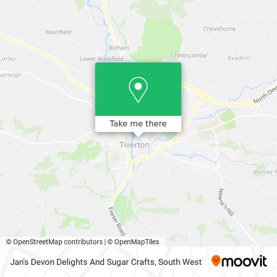Jan's Devon Delights And Sugar Crafts map