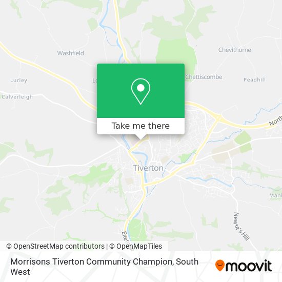 Morrisons Tiverton Community Champion map