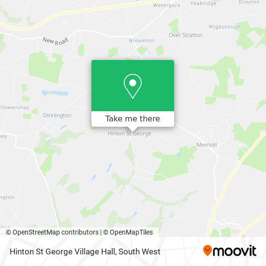 Hinton St George Village Hall map