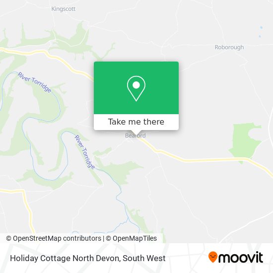 Holiday Cottage North Devon map