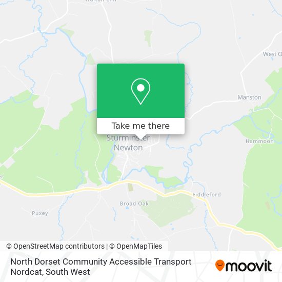 North Dorset Community Accessible Transport Nordcat map