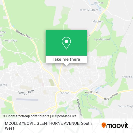 MCOLLS YEOVIL GLENTHORNE AVENUE map