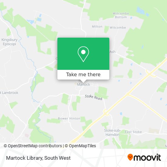 Martock Library map