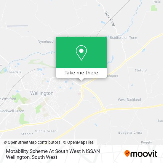 Motability Scheme At South West NISSAN Wellington map