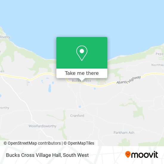 Bucks Cross Village Hall map