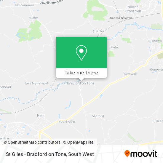 St Giles - Bradford on Tone map