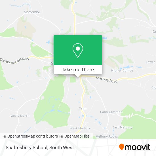 Shaftesbury School map