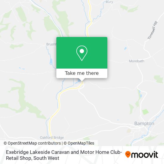 Exebridge Lakeside Caravan and Motor Home Club-Retail Shop map