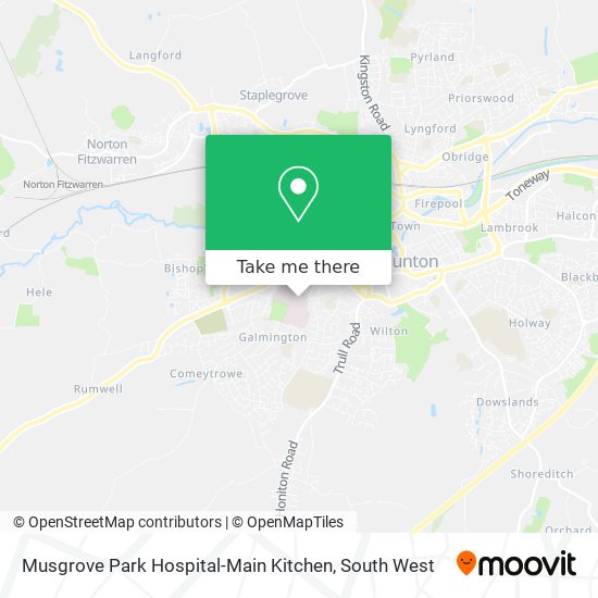 Musgrove Park Hospital-Main Kitchen map