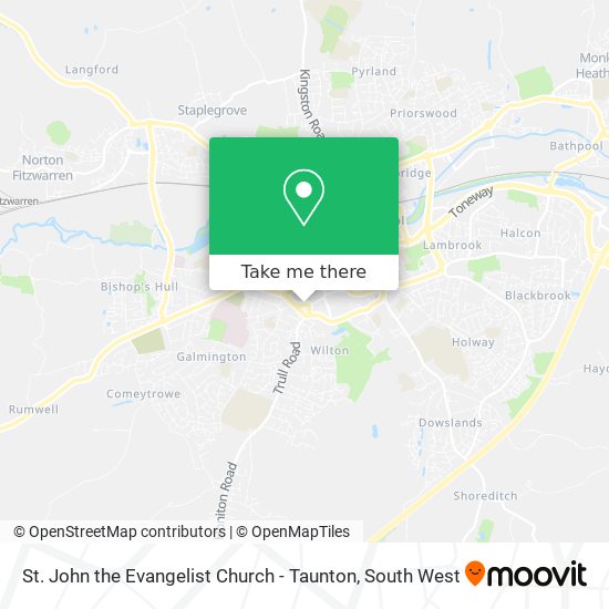 St. John the Evangelist Church - Taunton map