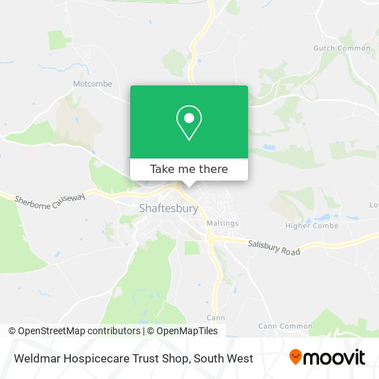 Weldmar Hospicecare Trust Shop map