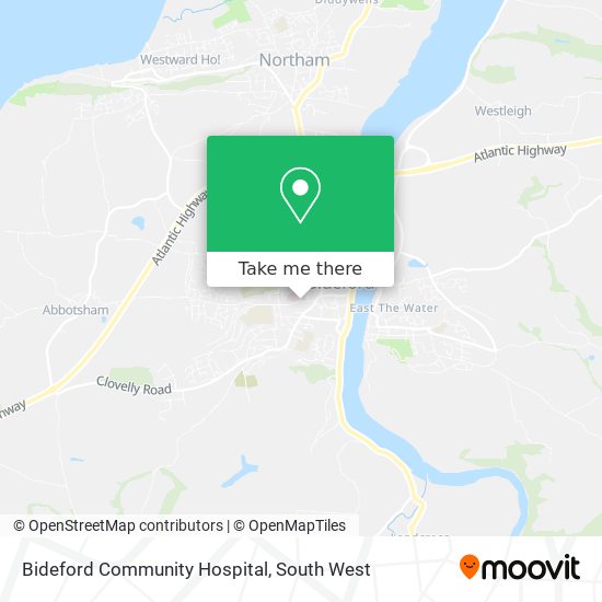 Bideford Community Hospital map
