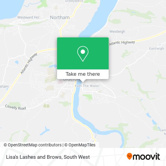 Lisa's Lashes and Brows map