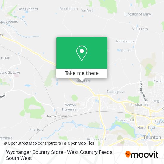 Wychanger Country Store - West Country Feeds map