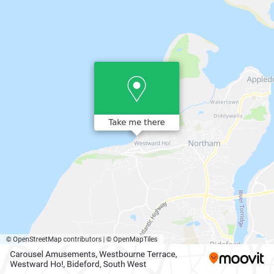 Carousel Amusements, Westbourne Terrace, Westward Ho!, Bideford map